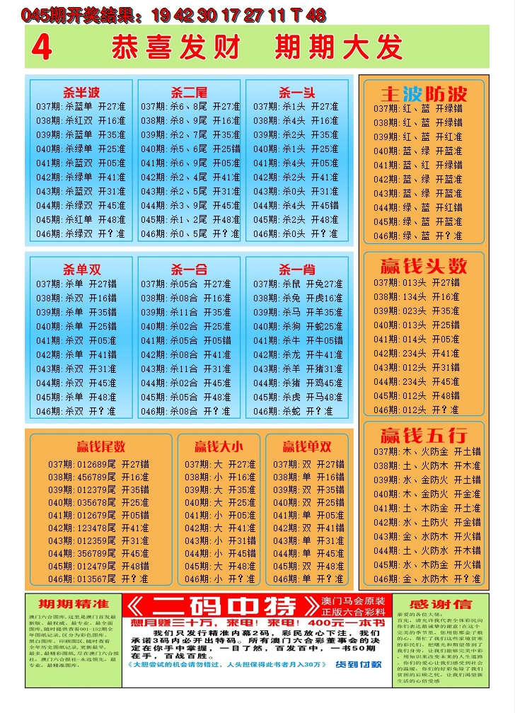 2025046期澳门黄金屋C