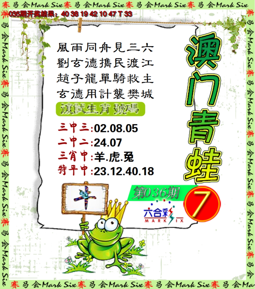 2025036期青蛙系列7