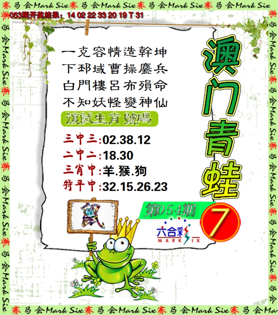 2025054期青蛙系列7