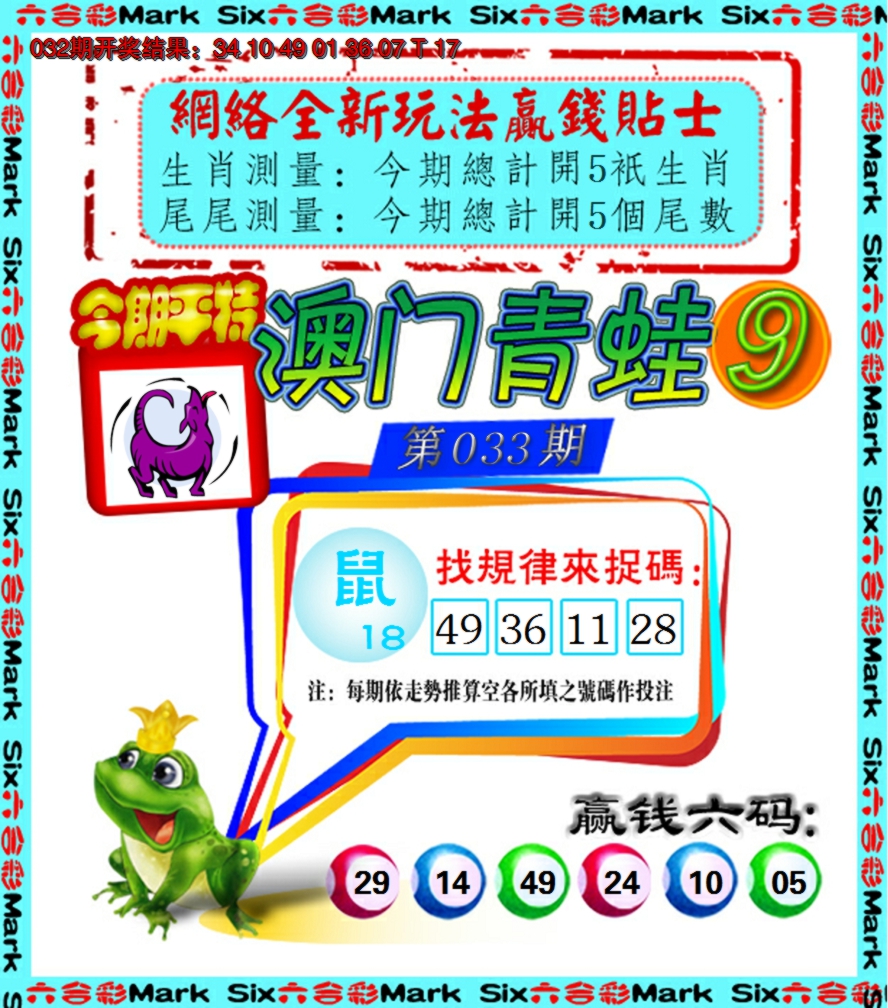 2025033期青蛙系列9