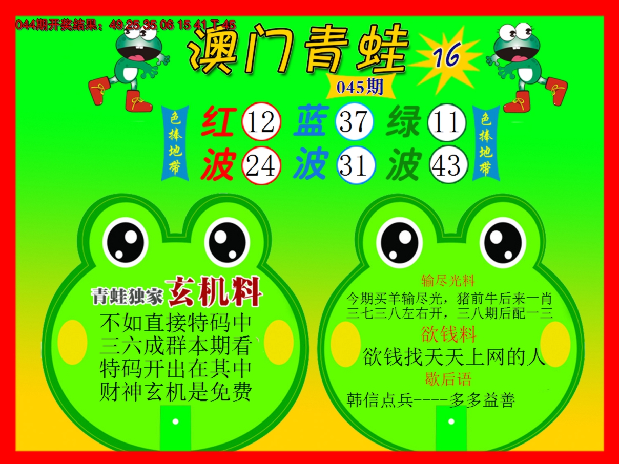 2025045期青蛙系列16