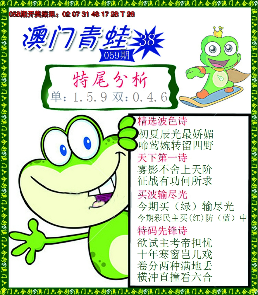 2025059期青蛙系列38