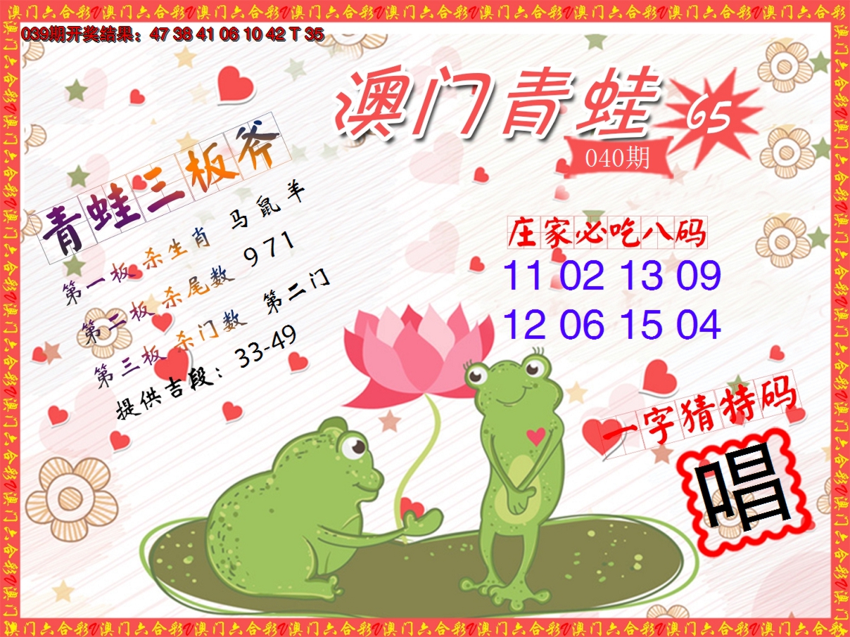 2025040期青蛙系列65