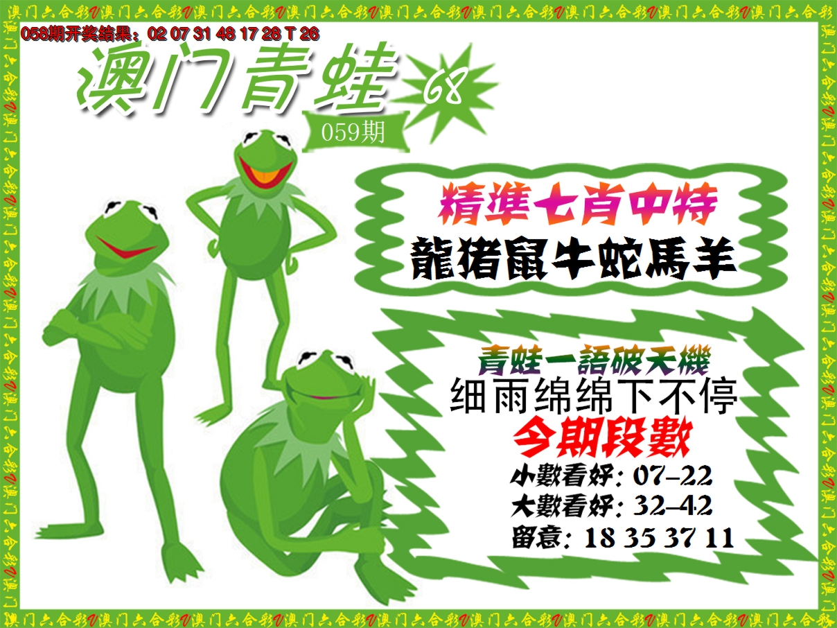 2025059期青蛙系列68