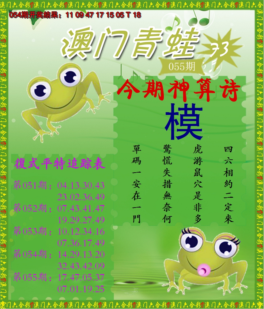2025055期青蛙系列73