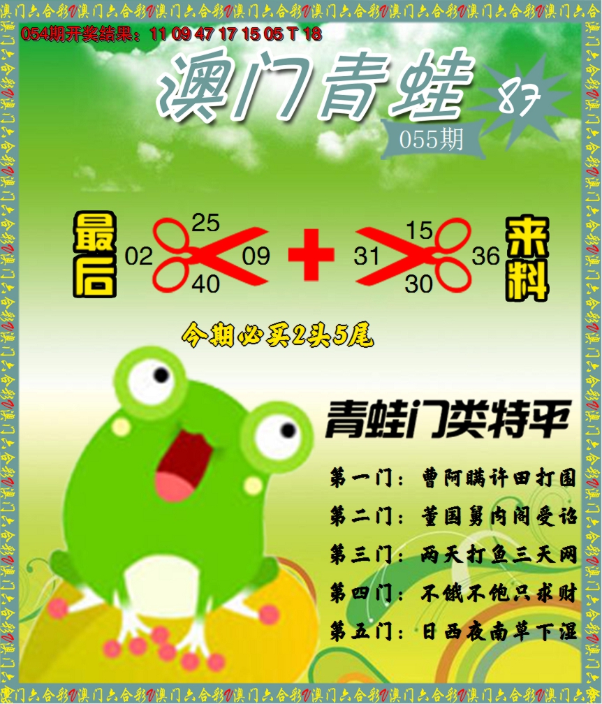2025055期青蛙系列87