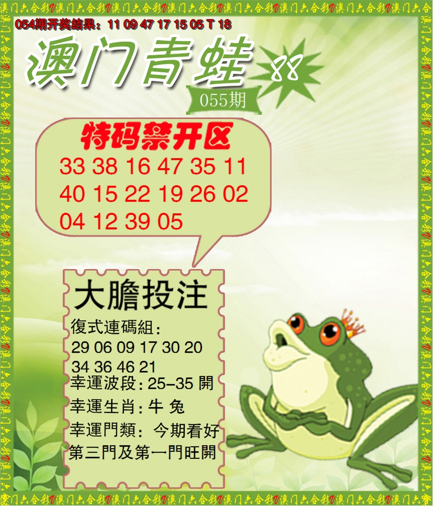 2025055期青蛙系列88