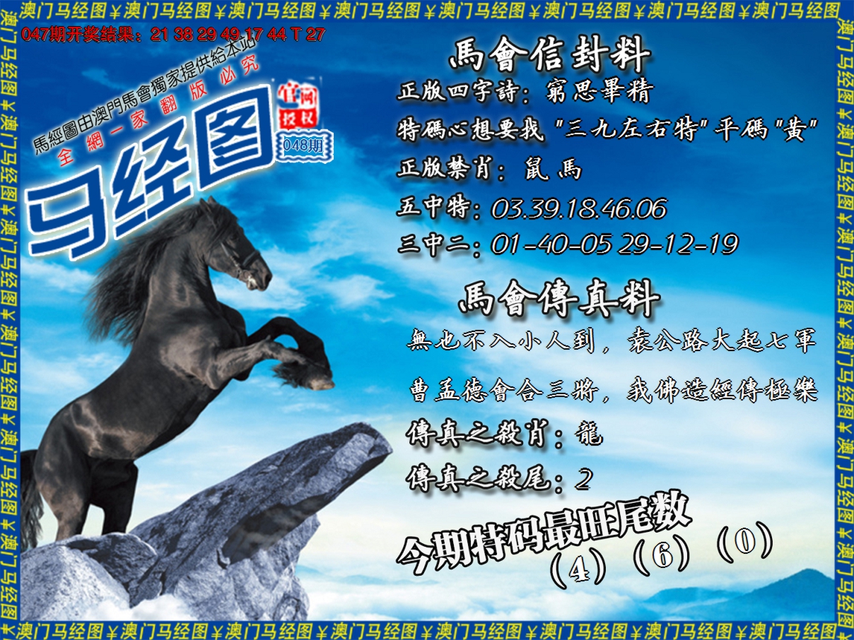 2025048期马经系列8