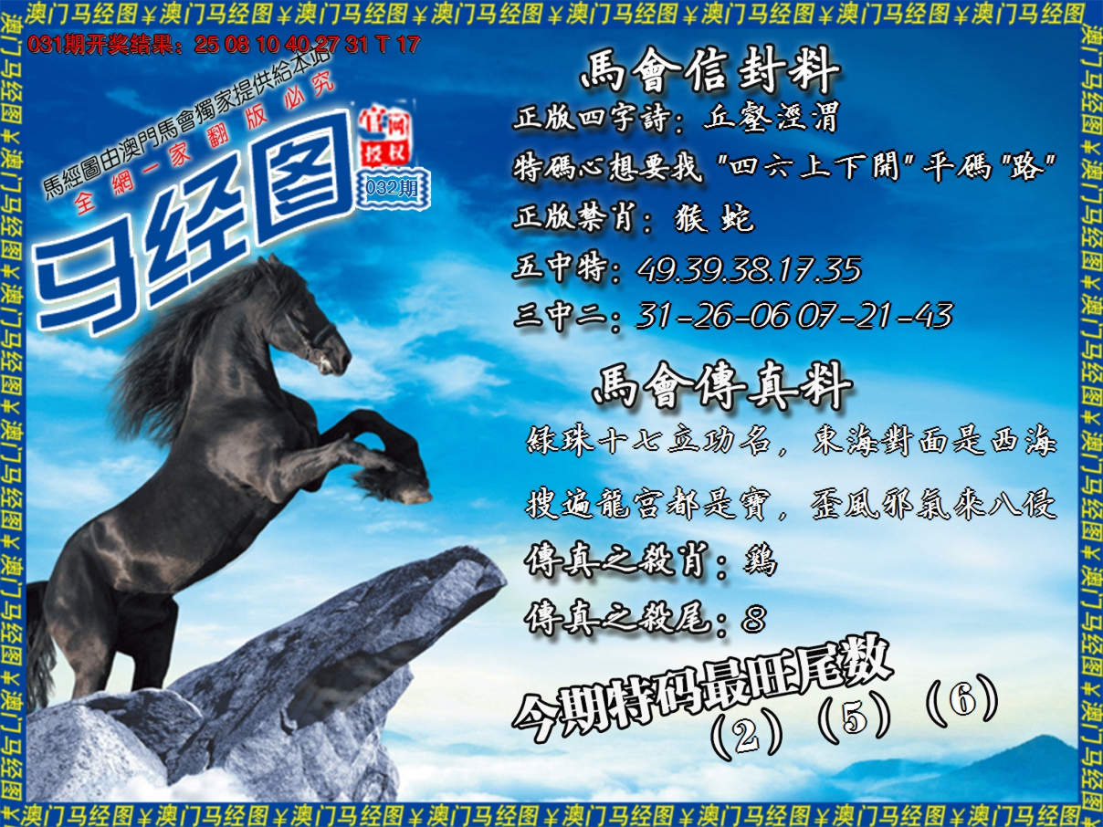 2025032期马经系列8