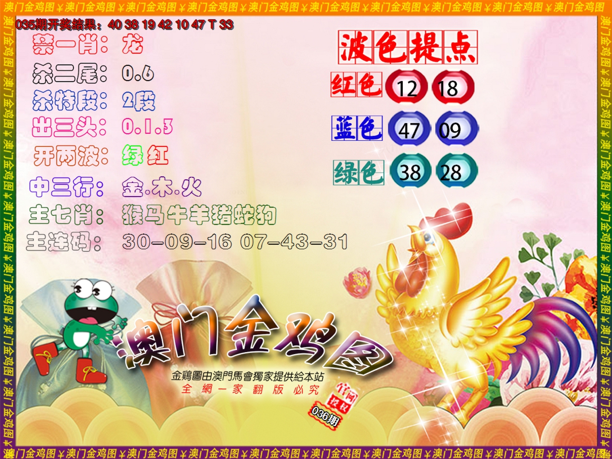 2025036期金鸡系列3
