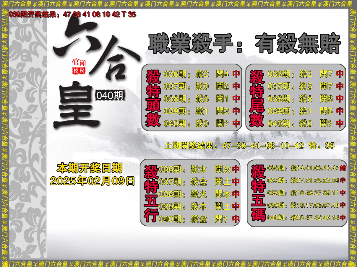 2025040期六合皇系列2