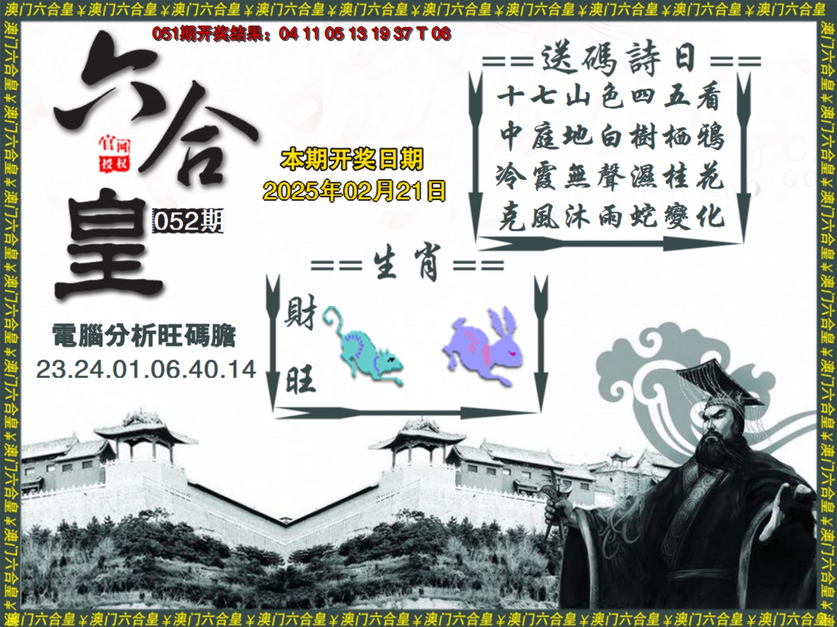 2025052期六合皇系列3