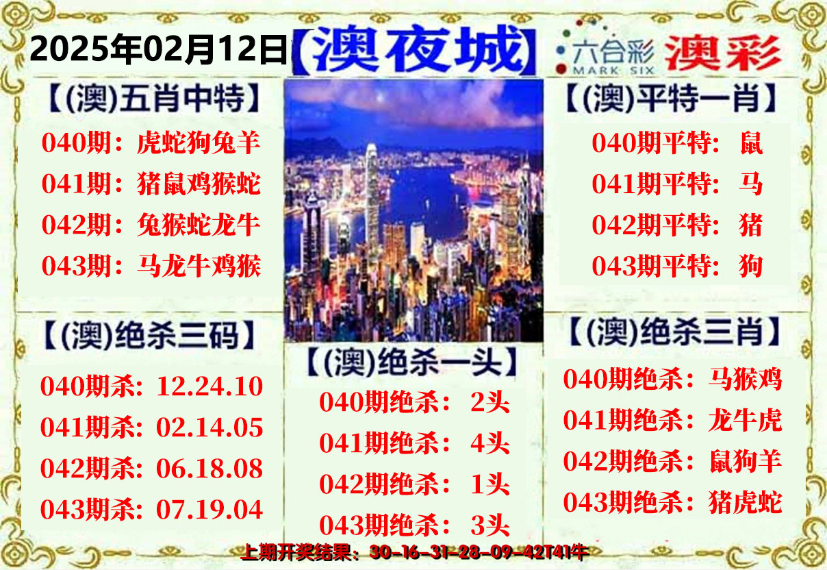 2025043期澳门夜城