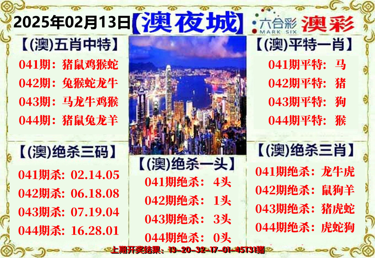 2025044期澳门夜城