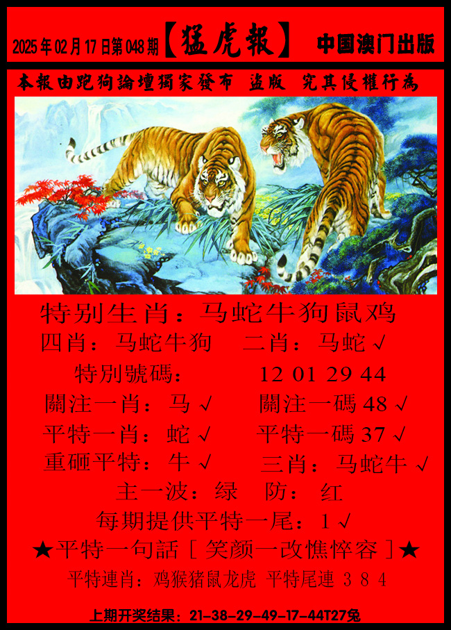 2025048期猛虎报B
