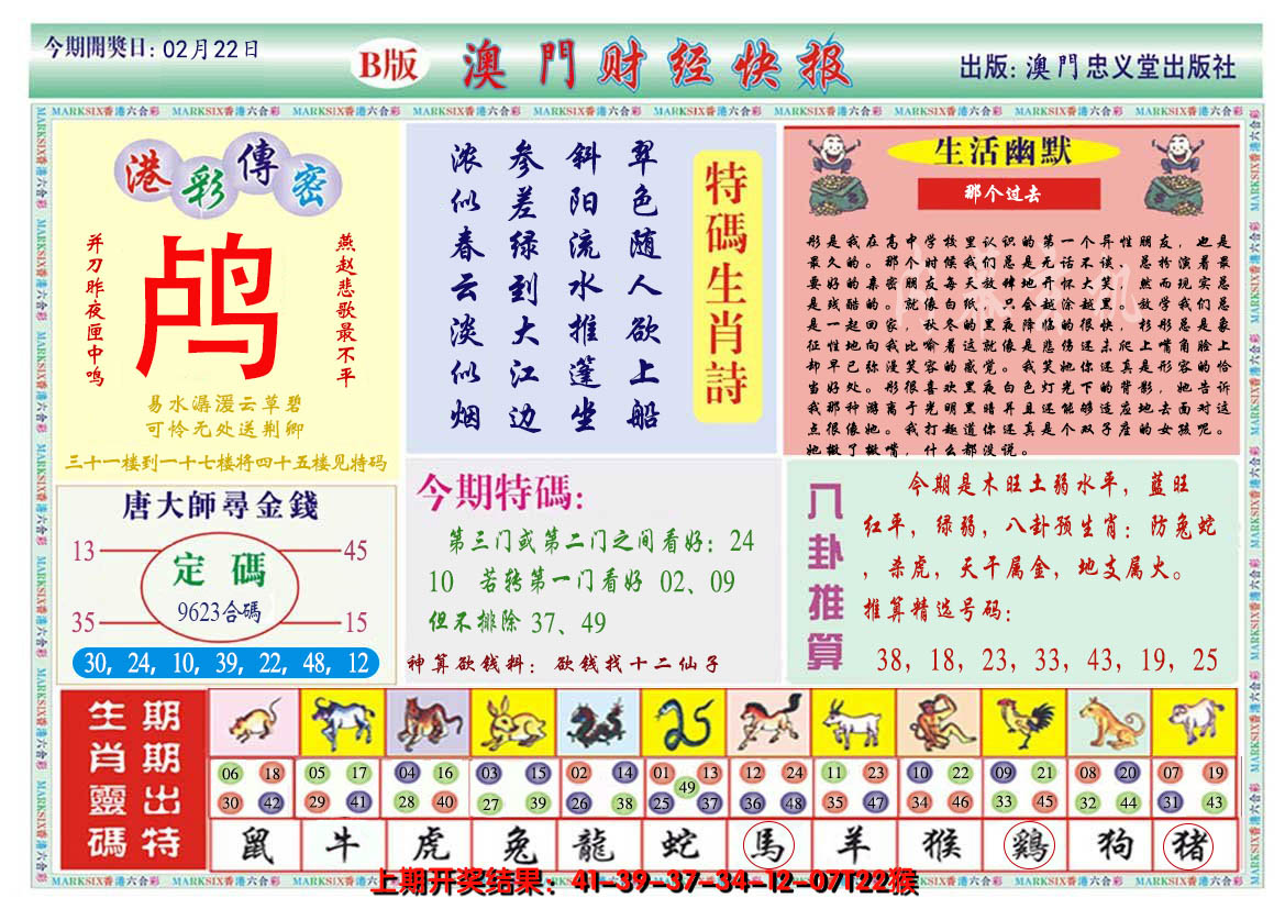 2025053期澳门财经快报B