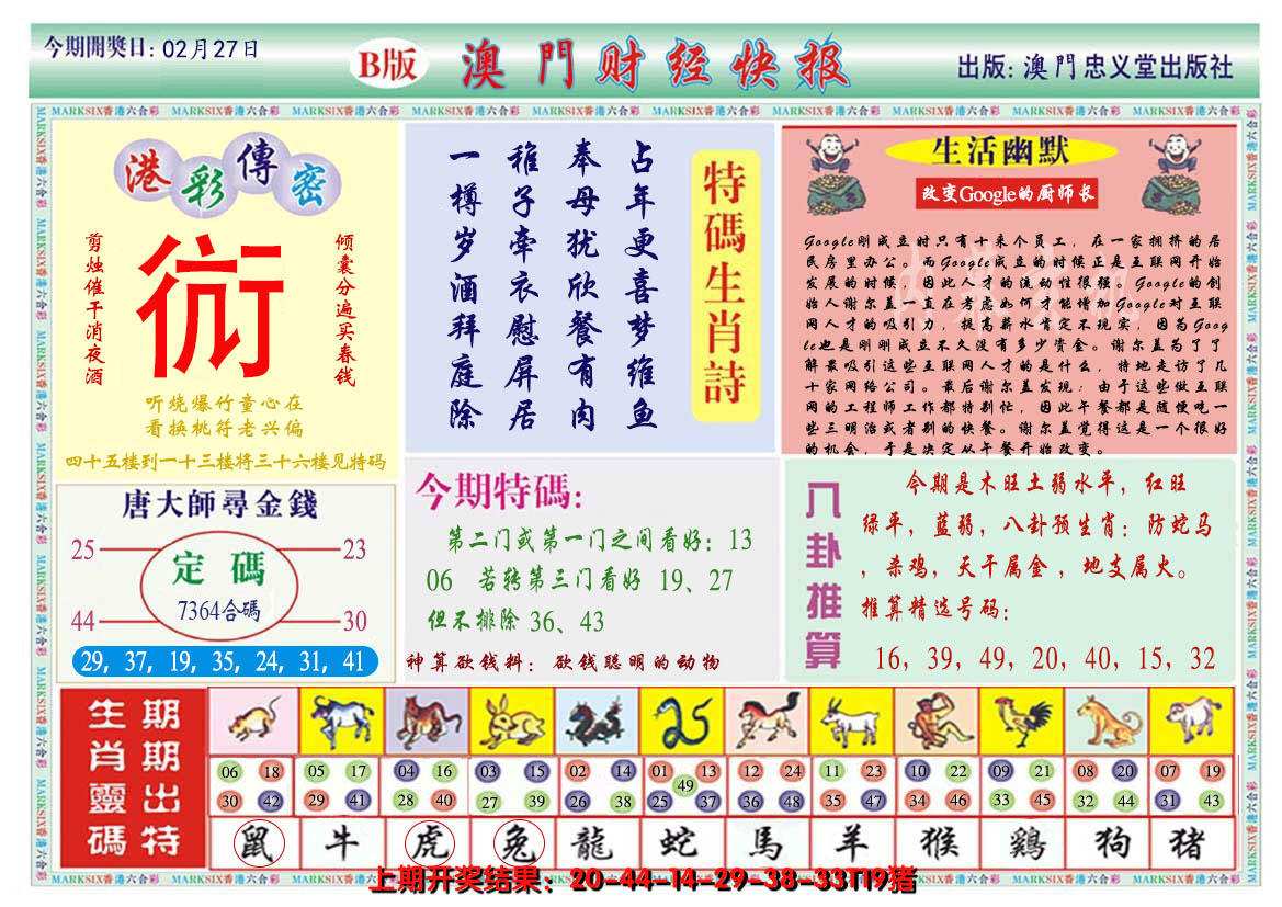 2025058期澳门财经快报B
