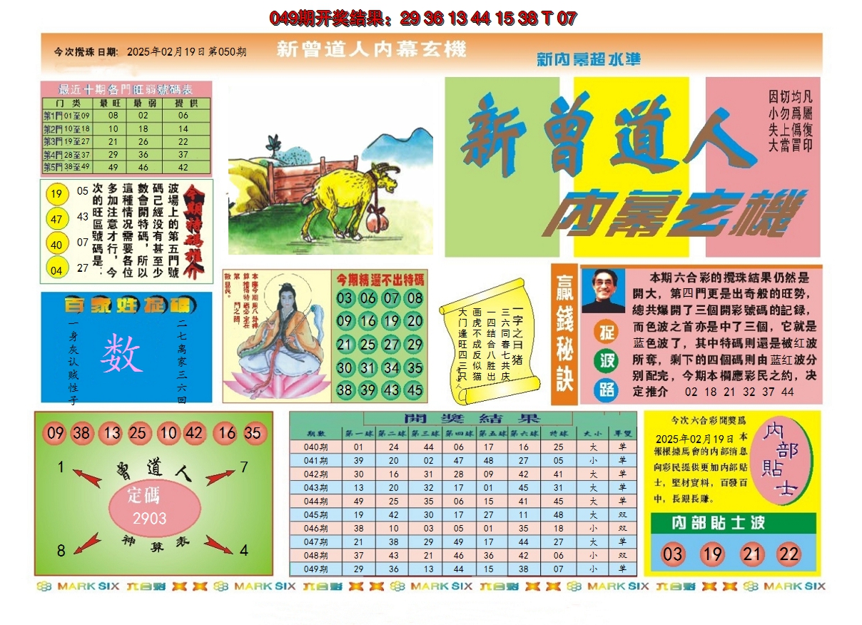 2025050期新曾道人内幕A
