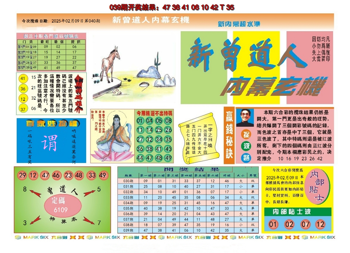 2025040期新曾道人内幕A
