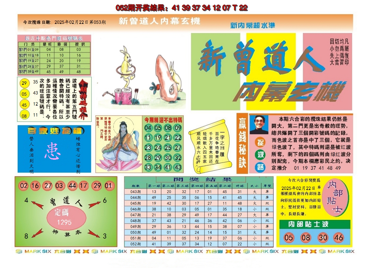 2025053期新曾道人内幕A