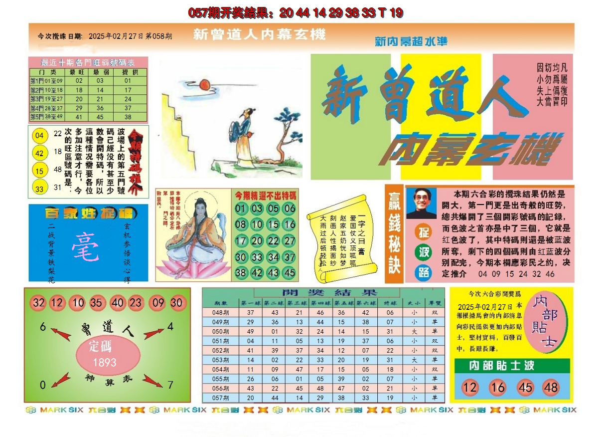 2025058期新曾道人内幕A