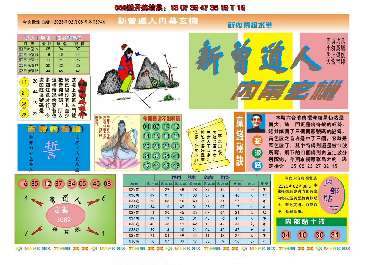2025039期新曾道人内幕A