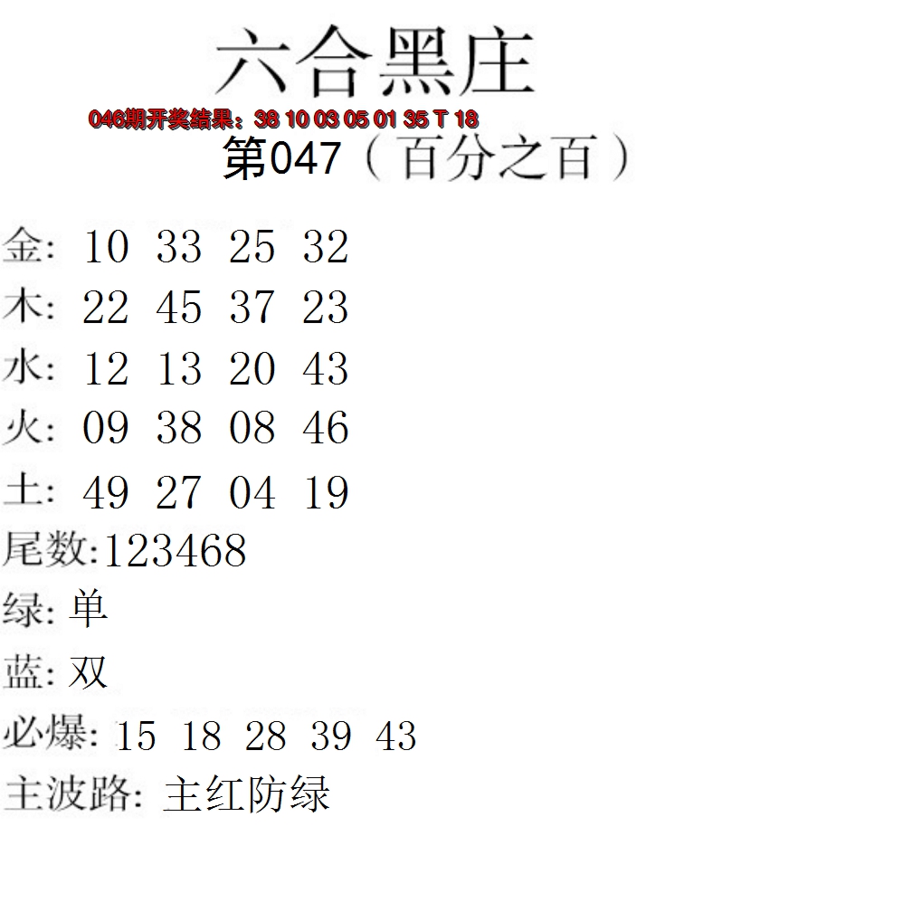 2025047期六合黑庄