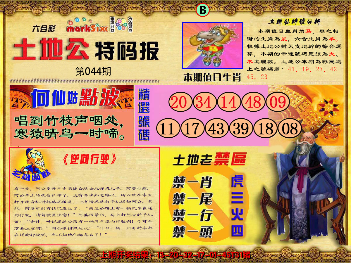 2025044期土地公特码报B