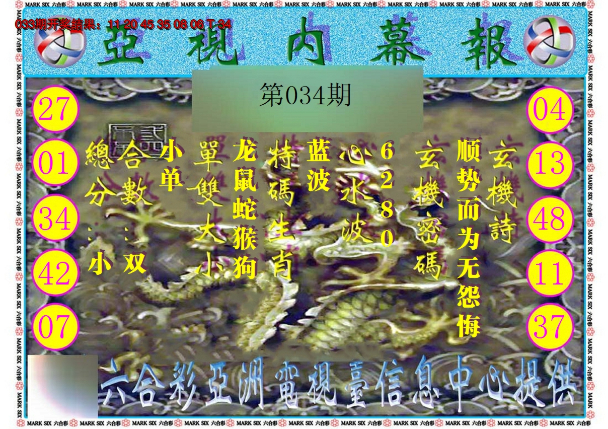 2025034期亚视内幕报