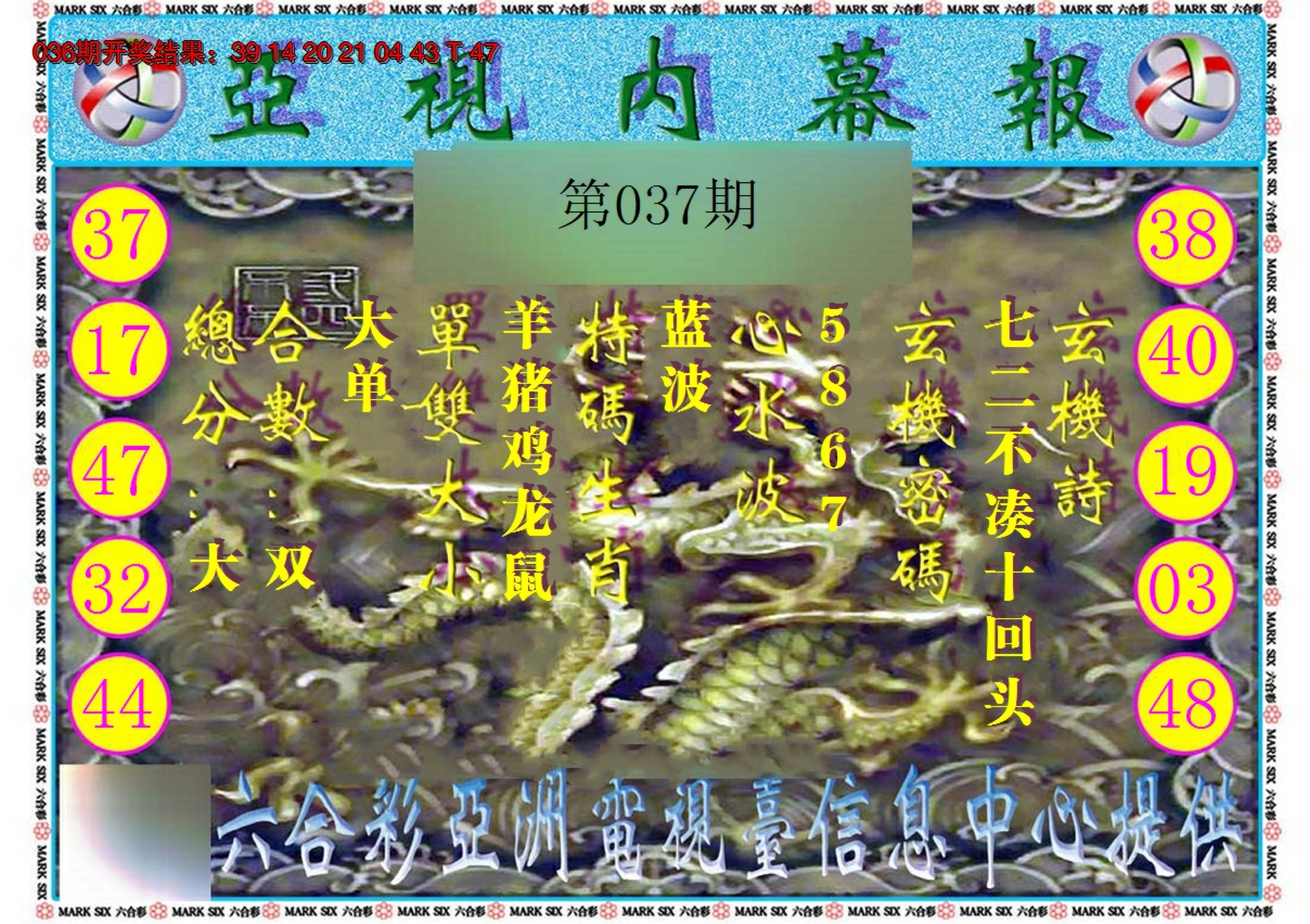 2025037期亚视内幕报