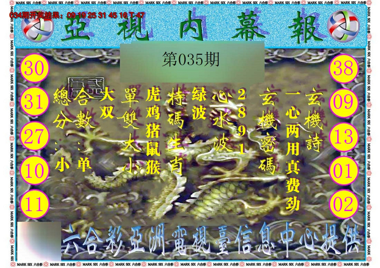 2025035期亚视内幕报