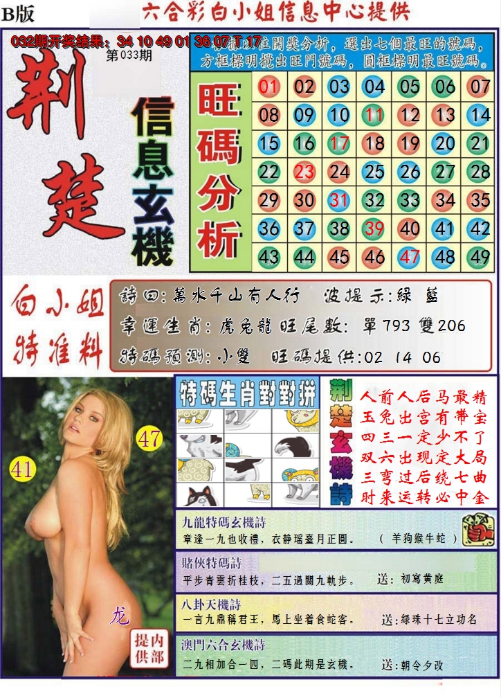 2025033期荆楚信息玄机B
