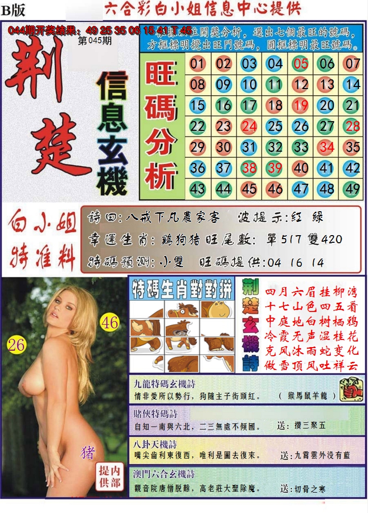 2025045期荆楚信息玄机B