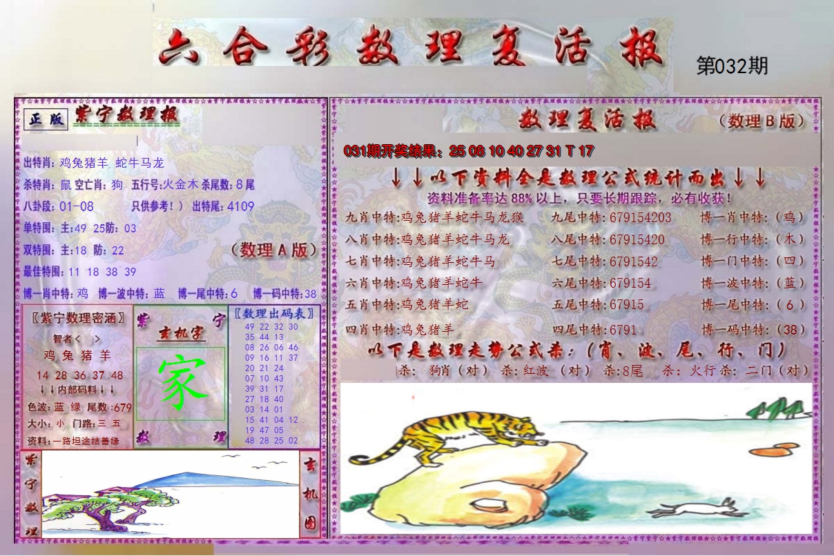 2025032期数理复活报