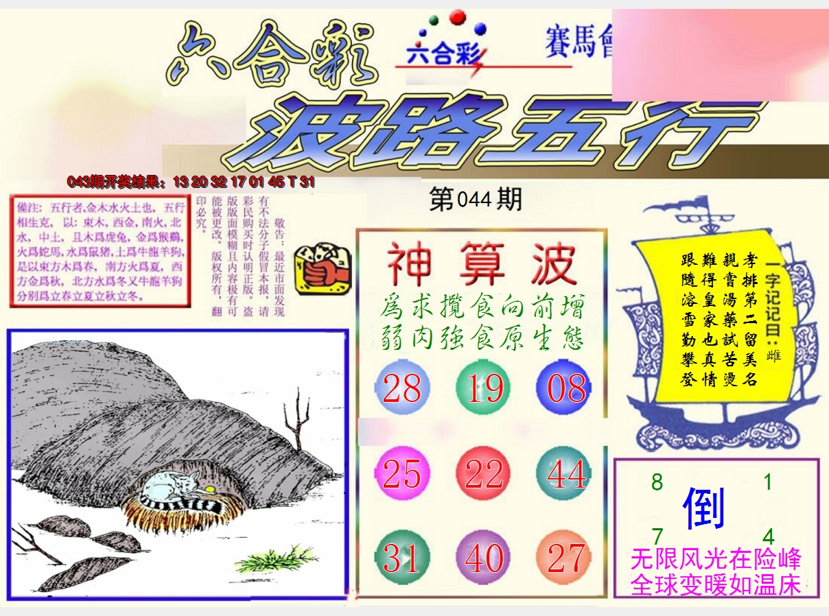 2025044期波路五行