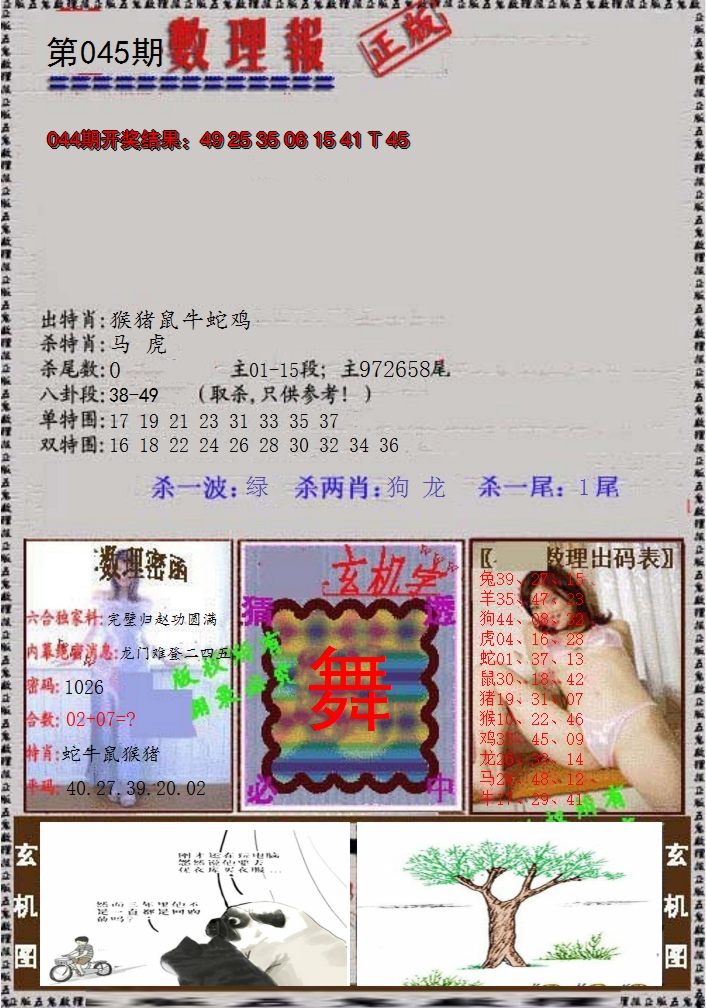 2025045期数理报