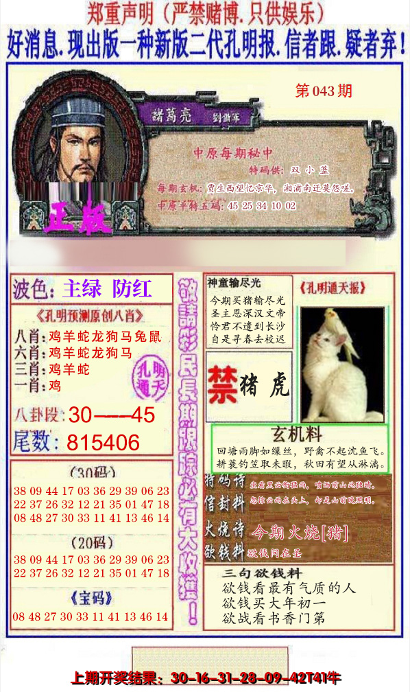 2025043期另二代孔明报