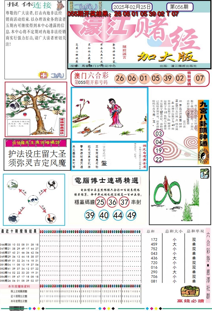 2025056期濠江赌经A加大版