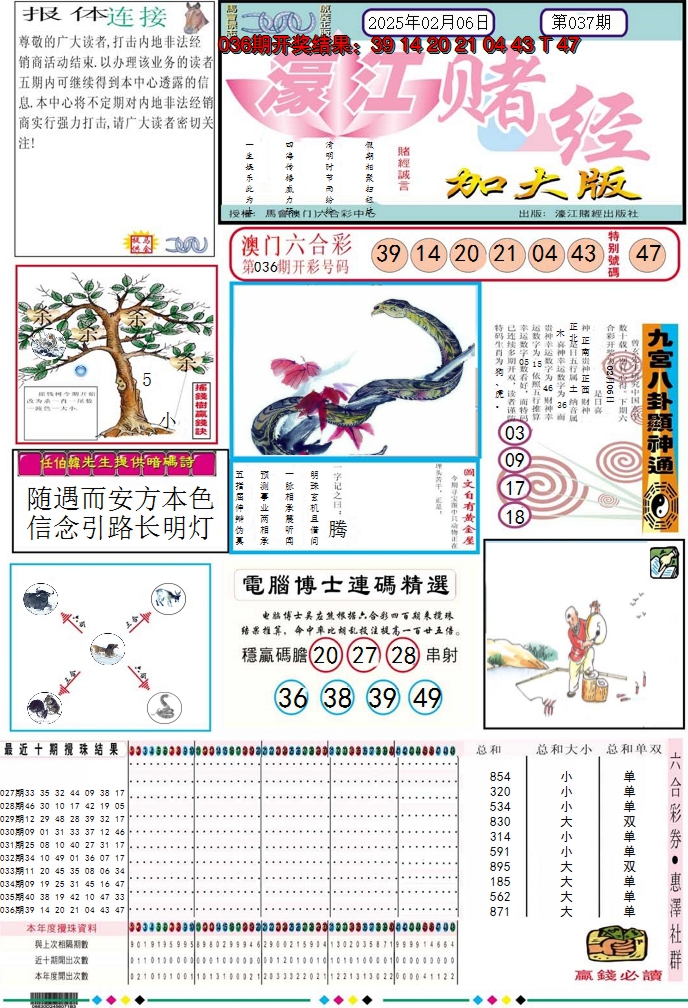 2025037期濠江赌经A加大版