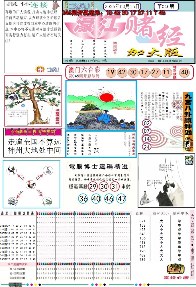 2025046期濠江赌经A加大版
