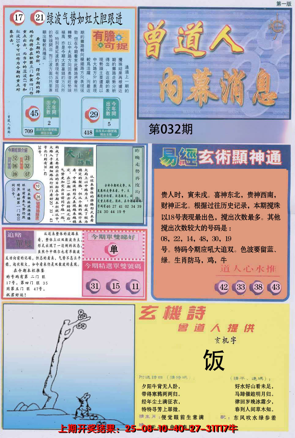2025032期曾道人内幕消息A