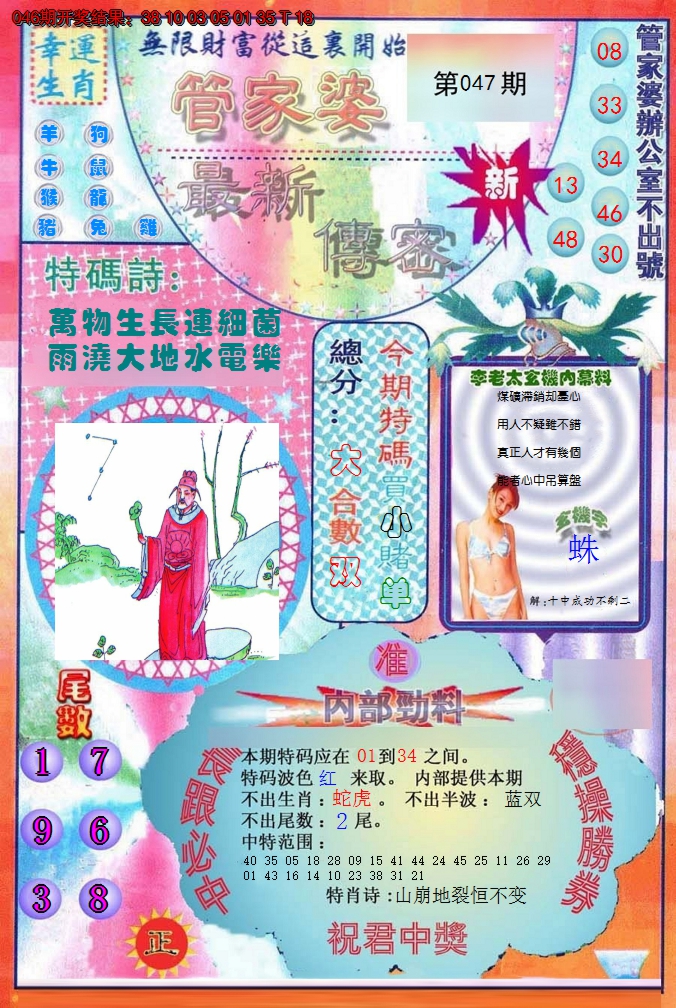2025047期管家婆新传密