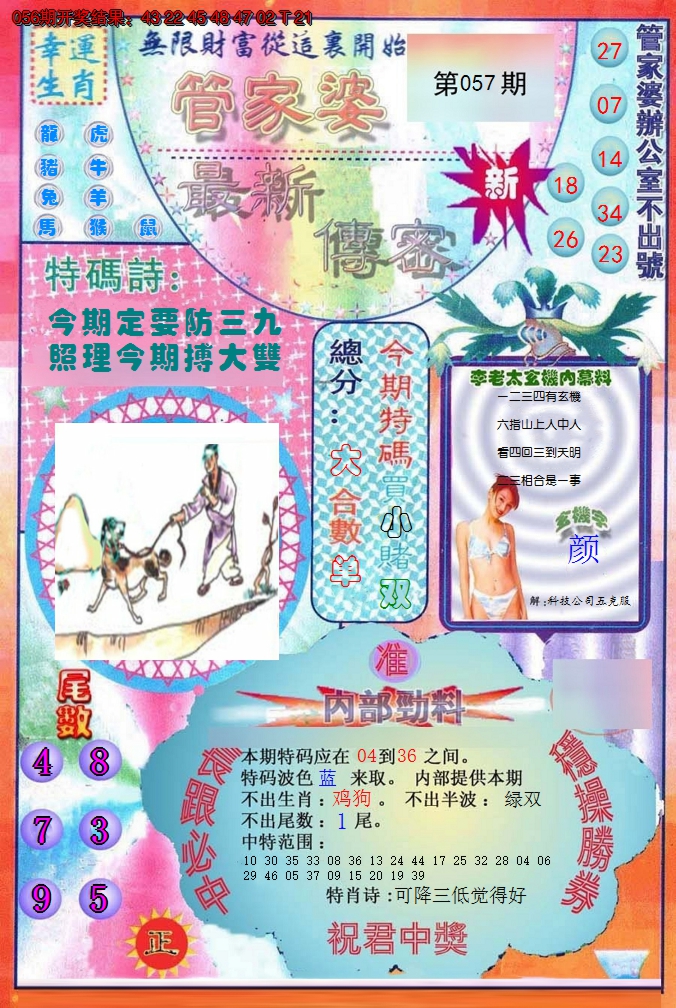 2025057期管家婆新传密