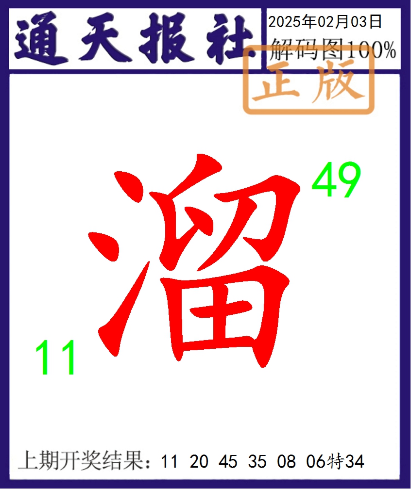 2025034期通天报解码图