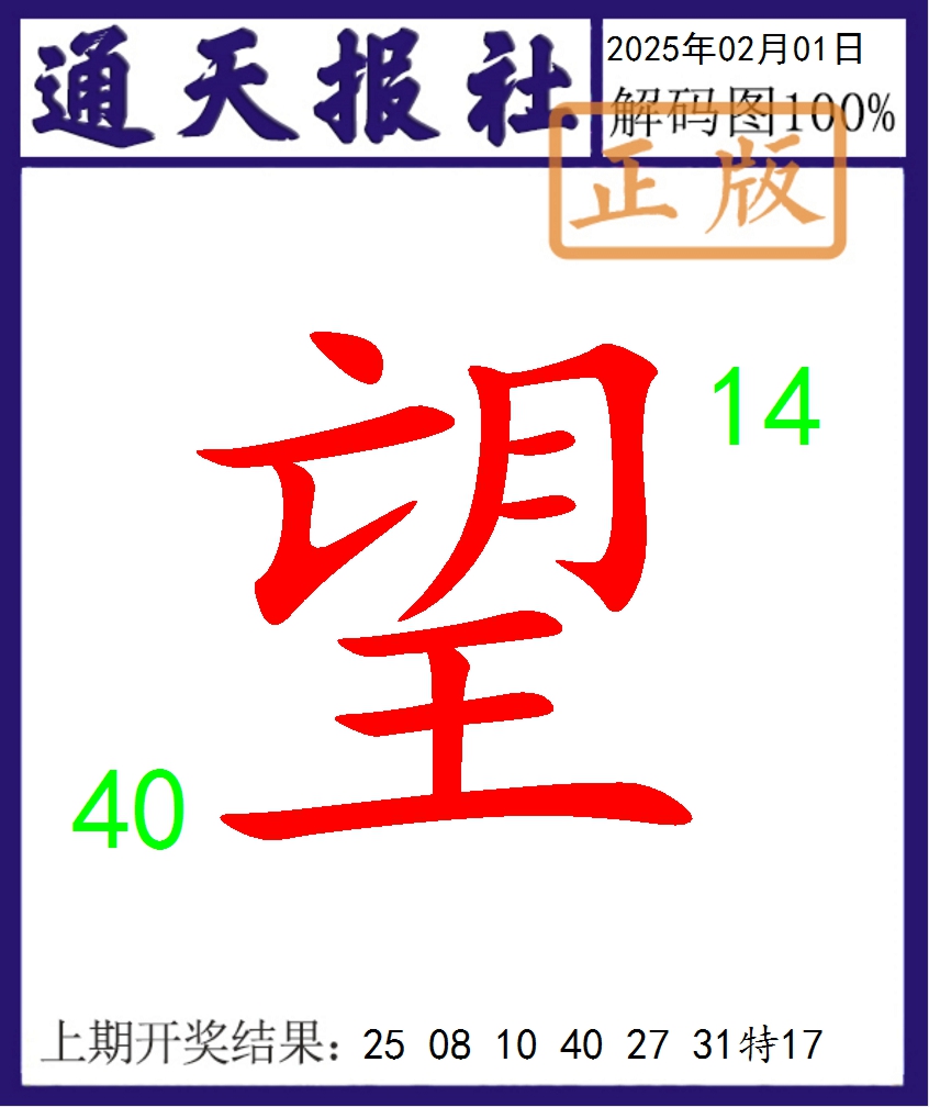 2025032期通天报解码图