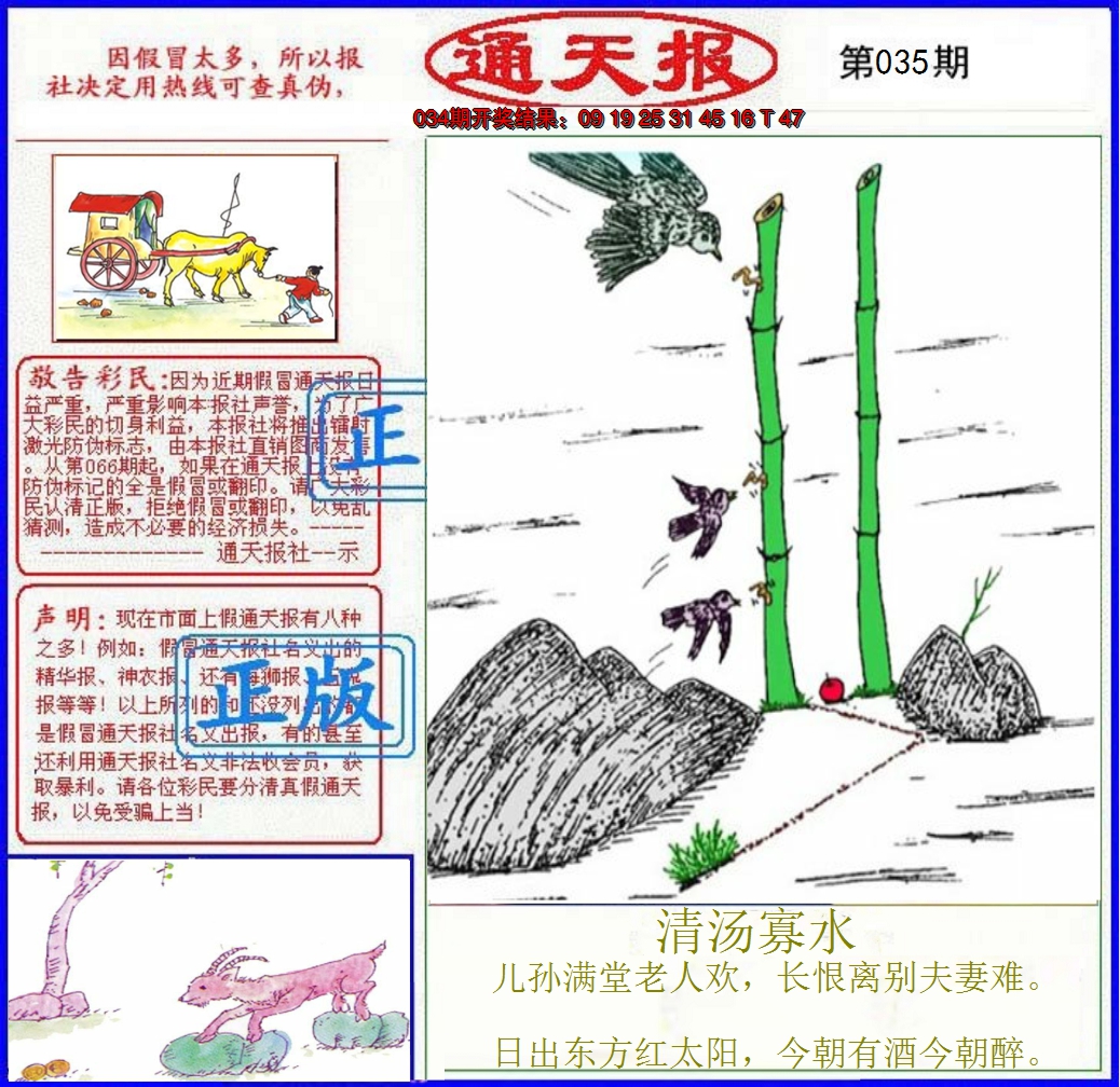 2025035期正版通天报