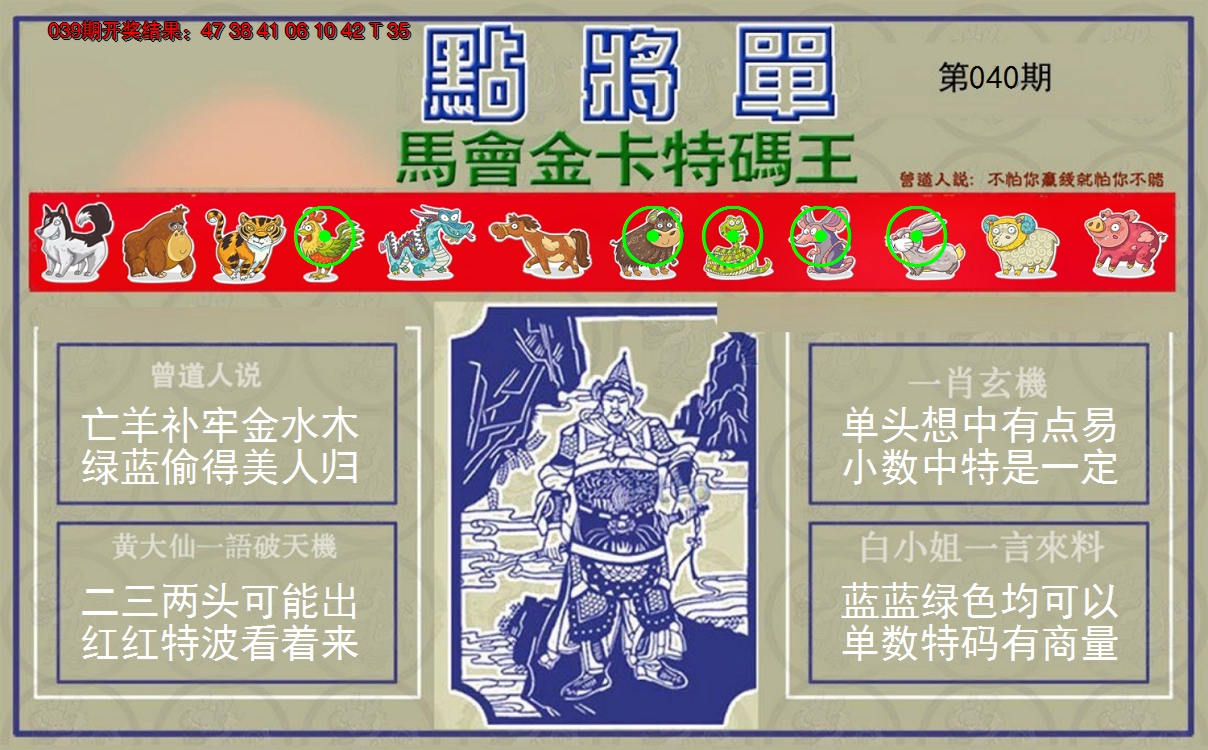2025040期点将单