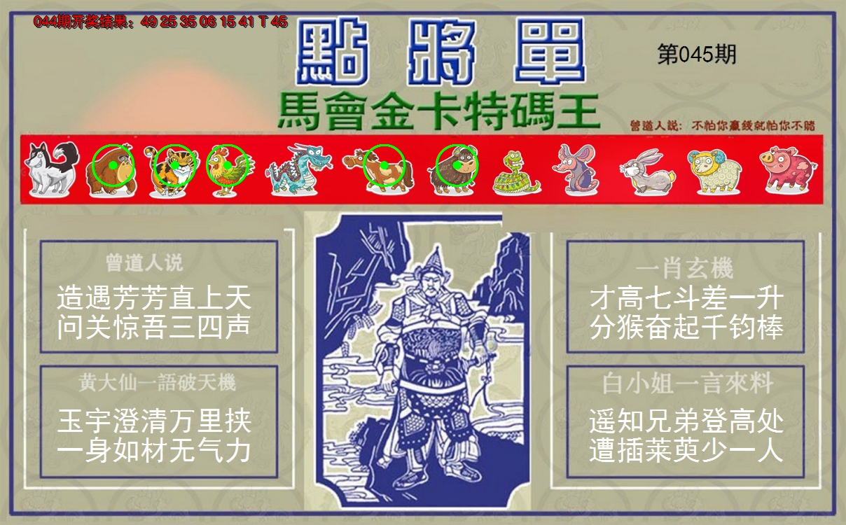 2025045期点将单