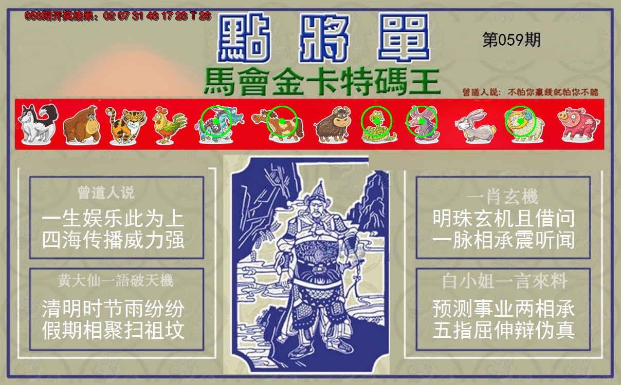 2025059期点将单