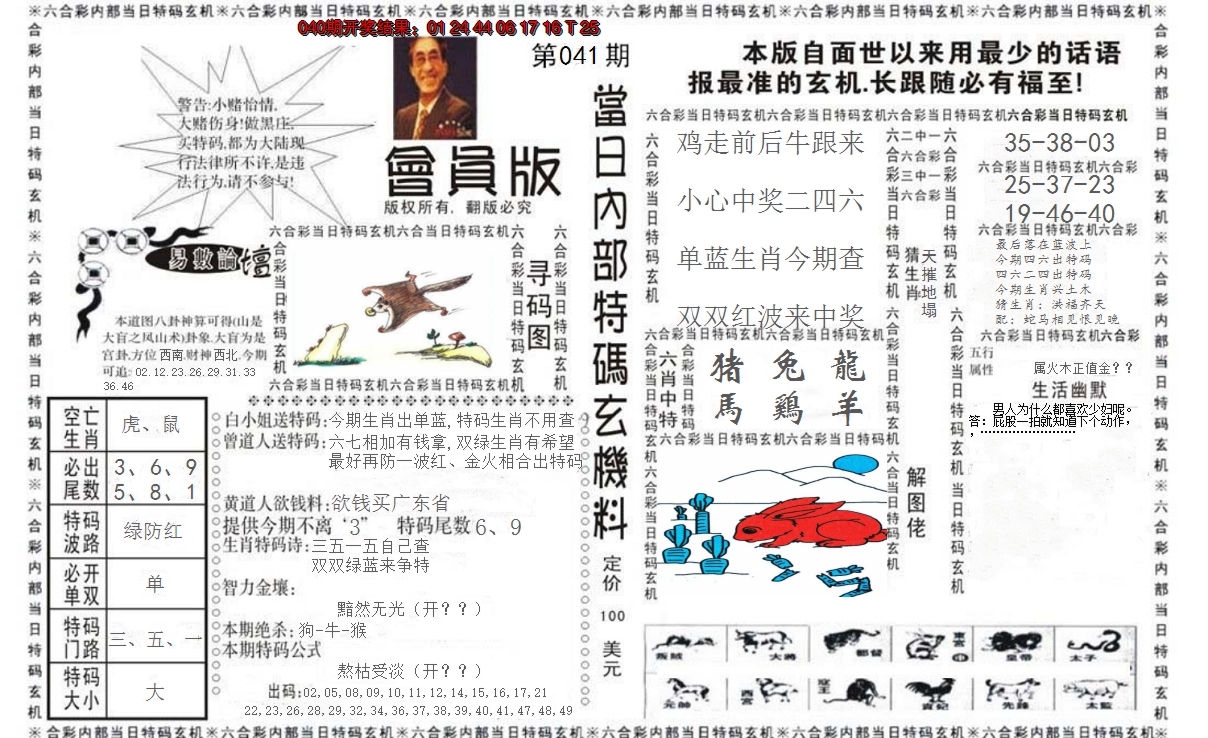2025041期当日特码玄机报